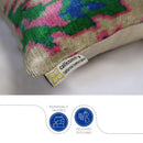Canvello Handmade Blue And Green Pillow - 18x18 |Pack of 2|