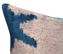 Canvello Handmade Blue Silver Start Print Throw Pillows - 16x16 inch