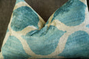 Canvello Handmade Blue Velvet Lumbar Pillow For Sofa - 16x24 in