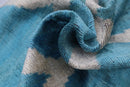 Canvello Handmade Blue Velvet Lumbar Pillow For Sofa - 16x24 in