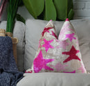 Canvello Handmade Blush Pink Decorative Pillow with Down Insert -  20"X20"