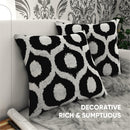 Canvello Handmade Decorative Black and White Pillows - 18x18 in