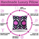 Canvello Handmade Floral Pink Throw Pillows - 16x16 inch