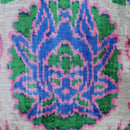 Canvello Handmade Green Blue Velvet Throw Pillow - 20x20