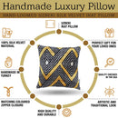 Canvello Handmade Luxury Black Lumbar Pillow | 16x16