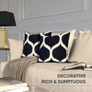 Canvello Handmade Luxury Black Square Pillow - Set of 2 |18x18|