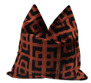 Canvello Handmade Luxury Brown Velvet Throw Pillow - 20x20