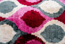 Canvello Handmade Luxury Decorative Pillow Cover & Premium Down Feather Insert Soft Velvet Silk Throw Cushion Gray Pink Ivory 16x24 in