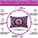Canvello Handmade Luxury Decorative Pink with Doen Feather Pillow - 16x24in