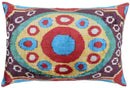 Canvello Handmade Luxury Geometric Gold Red Brown Pillows For Couch - 16x24