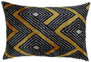 Canvello Handmade Luxury Gold Black Pillow with Down Insert - 16x24 in