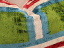 Canvello Handmade Luxury Green Pink Velvet Throw Pillows - 16"x24"