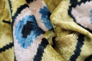 Canvello Handmade Luxury Handmade Velvet Silk Evil Eye Throw Pillow With Down Insert
