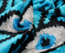 Canvello Handmade Luxury Handmade Velvet Silk Evil Eye Throw Pillow With Down Insert