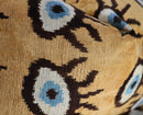 Canvello Handmade Luxury Handmade Velvet Silk Evil Eye Throw Pillow With Down Insert