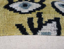 Canvello Handmade Luxury Handmade Velvet Silk Evil Eye Throw Pillow With Down Insert