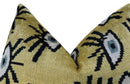 Canvello Handmade Luxury Handmade Velvet Silk Evil Eye Throw Pillow With Down Insert