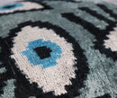 Canvello Handmade Luxury Handmade Velvet Silk Evil Eye Throw Pillow With Down Insert