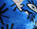 Canvello Handmade Luxury Handmade Velvet Silk Evil Eye Throw Pillow With Down Insert