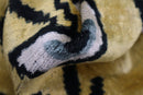 Canvello Handmade Luxury Handmade Velvet Silk Evil Eye Throw Pillow With Down Insert