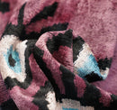 Canvello Handmade Luxury Handmade Velvet Silk Evil Eye Throw Pillow With Down Insert