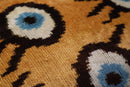 Canvello Handmade Luxury Handmade Velvet Silk Evil Eye Throw Pillow With Down Insert