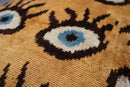 Canvello Handmade Luxury Handmade Velvet Silk Evil Eye Throw Pillow With Down Insert