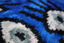 Canvello Handmade Luxury Handmade Velvet Silk Evil Eye Throw Pillow With Down Insert