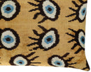 Canvello Handmade Luxury Handmade Velvet Silk Evil Eye Throw Pillow With Down Insert
