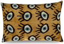Canvello Handmade Luxury Handmade Velvet Silk Evil Eye Throw Pillow With Down Insert