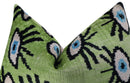 Canvello Handmade Luxury Handmade Velvet Silk Evil Eye Throw Pillow With Down Insert