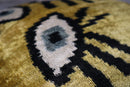 Canvello Handmade Luxury Handmade Velvet Silk Evil Eye Throw Pillow With Down Insert