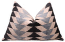 Canvello Handmade Luxury Ivory Gray Black Throw Pillow Feather Filled | 16x24