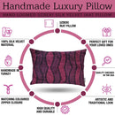 Canvello Handmade Luxury Pink Throw Pillow with Down Insert - 16x24 in