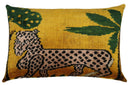Canvello Handmade Luxury Yellow Tiger Throw Pillows - 16x24 in