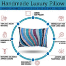 Canvello Handmade Multi Color Rainbow Pillow - 16x24