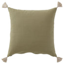 Canvello Handmade Olive Green Throw Pillow | 20 x20 in