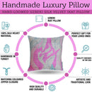 Canvello Handmade Pink Decorative Pillows - 16x16 inch