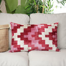 Canvello Handmade Pink Red Throw Pillows For Couch - 16x24 in
