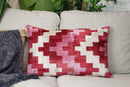 Canvello Handmade Pink Red Throw Pillows For Couch - 16x24 in