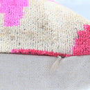 Canvello Handmade Pink start Throw Pillow with Down Insert - 18 x 18 in