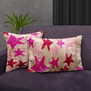 Canvello Handmade Pink Throw Pillow For Sofa | Set of 2 |18x18 |16x24 in
