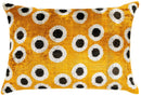 Canvello Handmade Polka Dot Velvet Throw Pillow in Mustard Yellow - Perfect for Modern and Eclectic Decor | 16 x 24 in