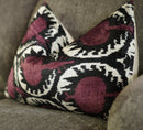 Canvello Handmade Purple Pomegranate Lumbar Pillow For Couch - 16x24 in