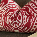 Canvello Handmade Red Super Soft Pillow With Down Insert- 16"x24"