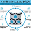 Canvello Handmade Sky Blue Pillows For Couch - 16x16 inch