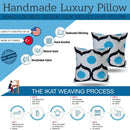 Canvello Handmade Sky Blue Pillows For Couch - 16x16 inch