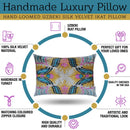 Canvello Handmade Soft Velvet Silk Cushion with Down Insert - 16x24