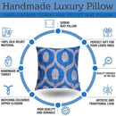 Canvello Handmade Throw Blue Pillows For Couch | 20 x 20 in (50 x 50 cm)