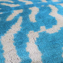 Canvello Handmade Tiger Print Blue Throw Pillows - 16X24 in